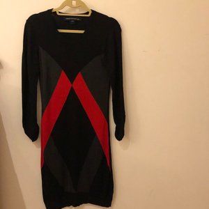 French Connection Color Block Mini Dress